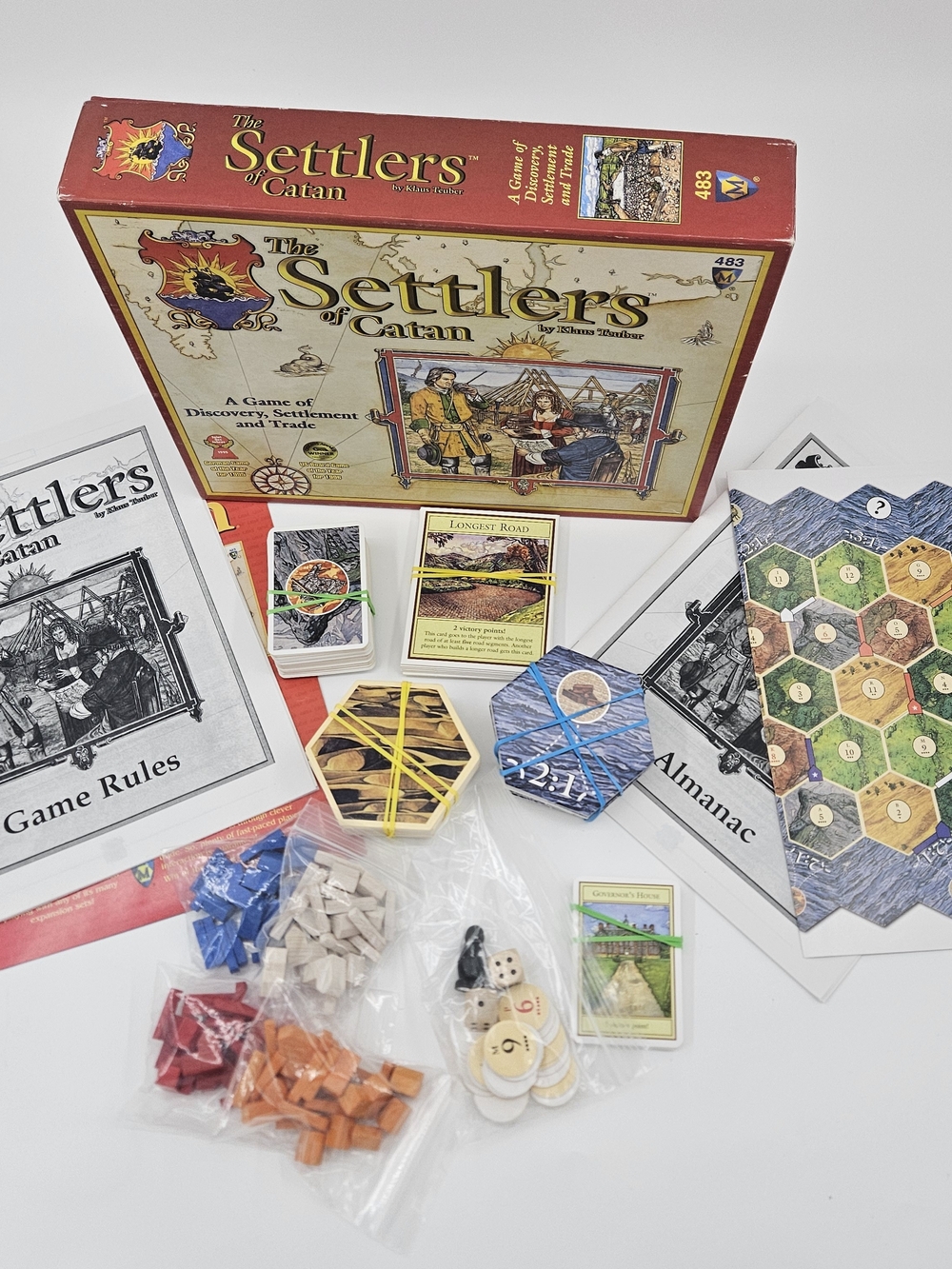 Vintage 2003 The Settlers of Catan By Klaus Teuber Mayfair Games #483 Complete